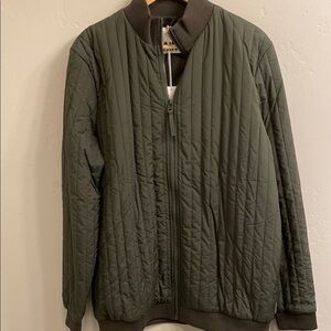 RAINS Men’s size XL Green Liner Padded Quilted High Neck Jacket